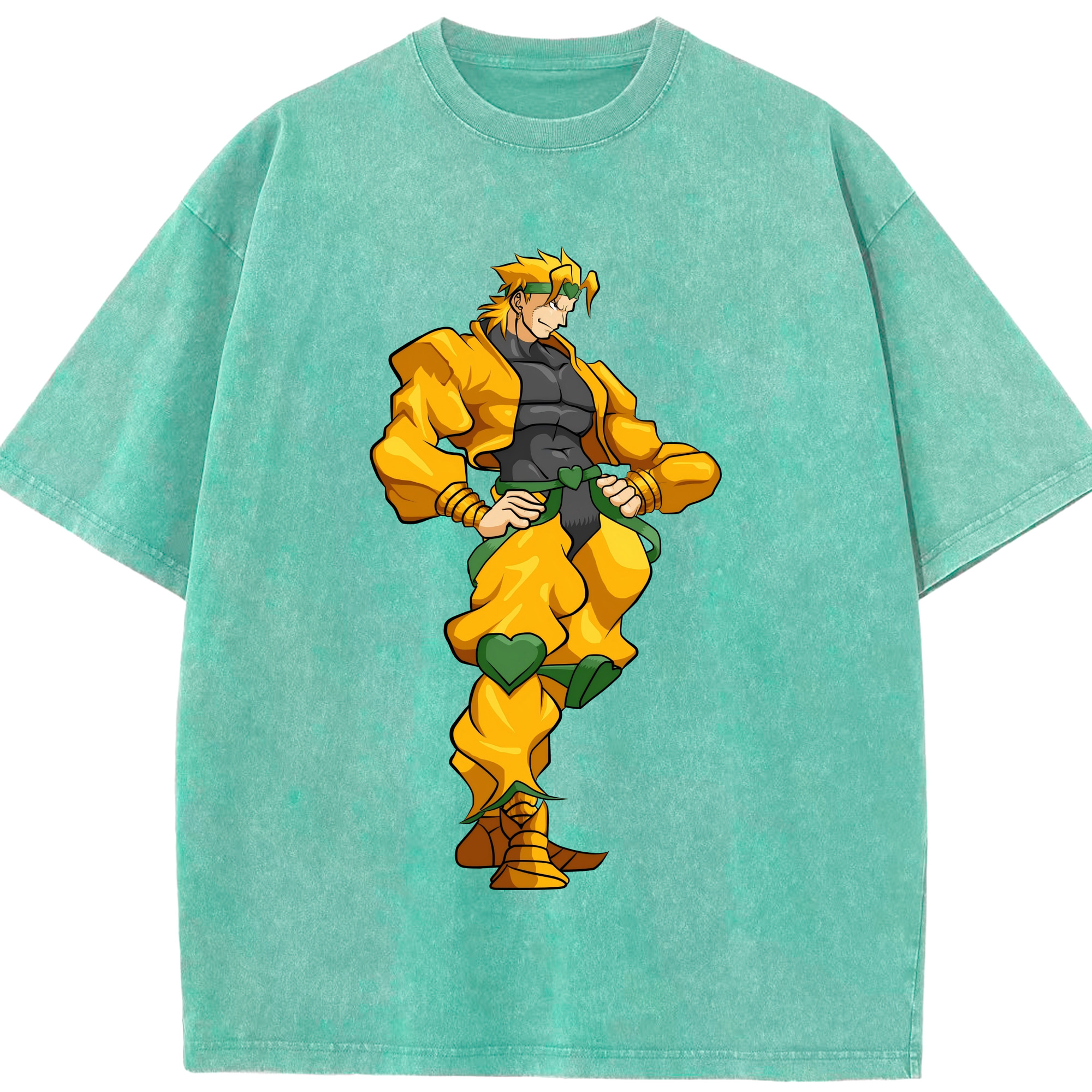 （画像用） ジョジョの奇妙な冒険 ディオ?ブランドー JoJo's Bizarre Adventure Dio Brando 綿100% ヴィンテージ風 半袖Tシャツ（フロントプリント）